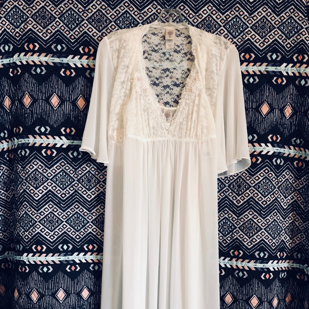 White wedding nightgown
